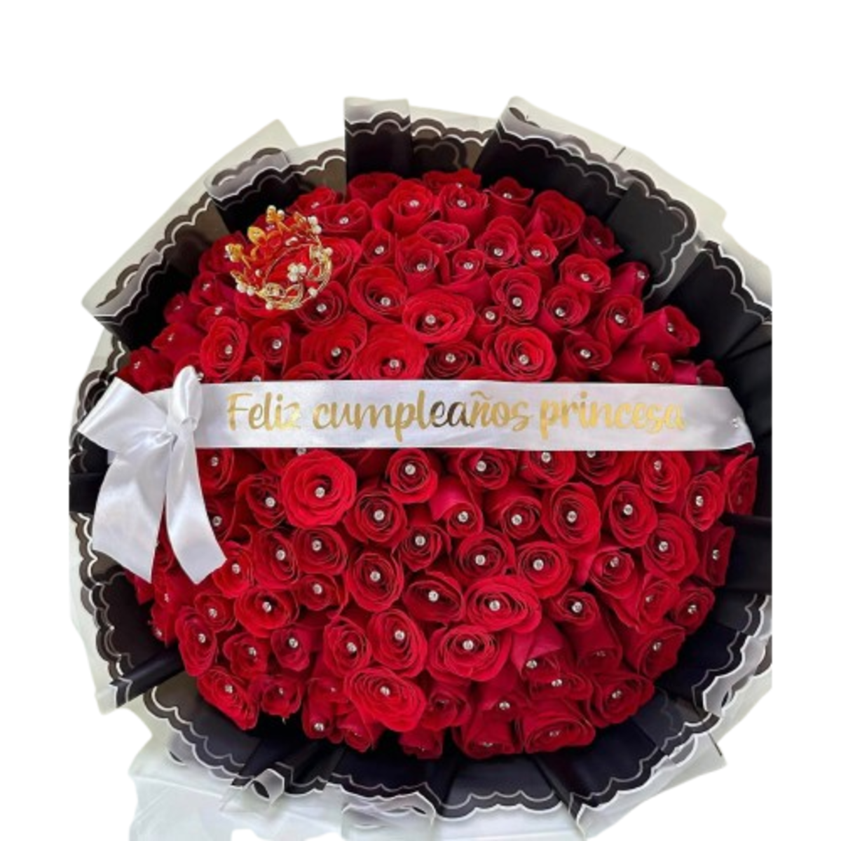 77 (1) Maxi ramo VIP 100 rosas rojas - Imagen de 1