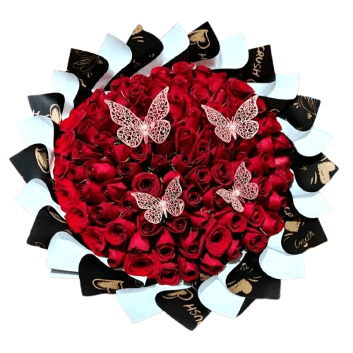 Corazon-en-Flor.png 50 rosas rojas Amor y mariposas - Imagen de 1