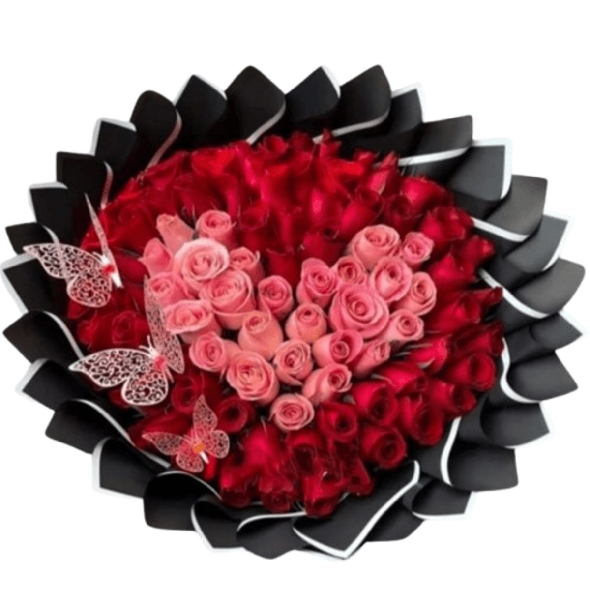 Petalos-de-corazon.png Ramo de rosas rojas y rosadas Petalos de Corazon - Imagen de 1